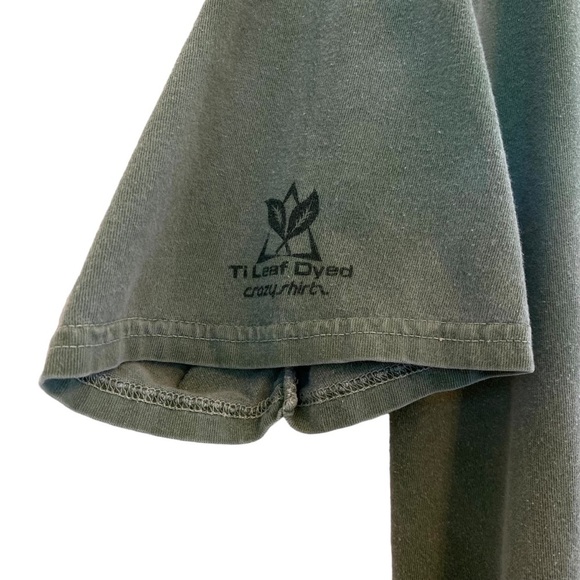 RARE Crazy Shirts Kliban Cat Football Tee Shirt Green Ti Leaf Dyed Leaf Large - Picture 5 of 12